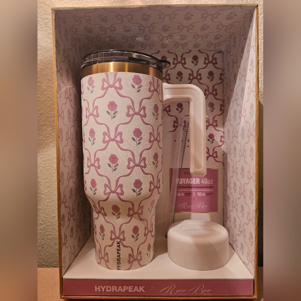 Hydrapeak Pink Bow Floral Tumbler